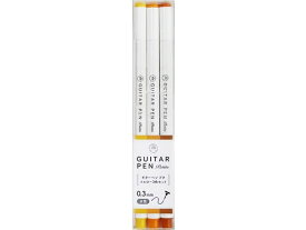 【お取り寄せ】寺西化学 ギターペンプチ イエロー 3色セット GRPT-3YL 水性ペン