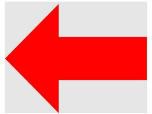 【レビュー投稿で100円OFFクーポン】【お取り寄せ】TRUSCO ステッカー 100×100 「矢印」 透明地 赤文字 1枚 サインステッカー 案内板 サインプレート フロアシール 室内表示 屋内標識 POP 掲示