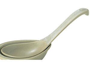 【レビュー投稿で100円OFFクーポン】【お取り寄せ】銀峯陶器 銀峯みしま 陶器 レンゲのみ 大 01-2017 レンゲ 小皿 中華食器 キッチン テーブル