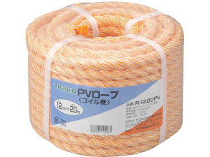 �y�}���\�����聚�|�C���g2�{�z �y�����񂹁zTRUSCO PV���[�v 3�� ���a12mm×����20m R-1220PV PV���[�v �ב���R ����