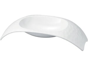 【レビュー投稿で100円OFFクーポン】【お取り寄せ】若泉漆器 ニューホワイト アーチ盛器 0261500 カヌー型皿 洋食器 キッチン テーブル