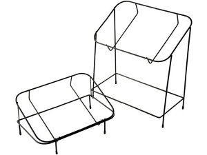 【レビュー投稿で100円OFFクーポン】【お取り寄せ】萬洋 ワイヤースタンド 二段傾斜型 91-184 1537920 カップスタンド 使いきり食器 キッチン テーブル