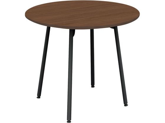 コクヨ テーブル フランカ 円形 4本脚 W900D900H720 BR 黒脚