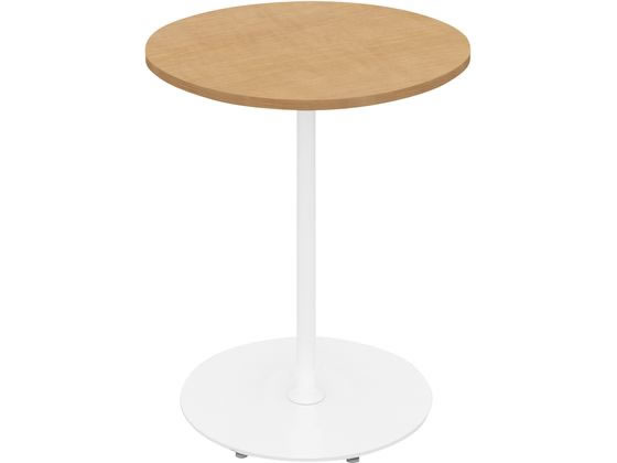 コクヨ テーブル フランカ 円形 単柱脚 W900D900H1000 OA 白脚