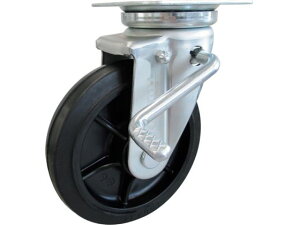 【レビュー投稿で100円OFFクーポン】【お取り寄せ】TRUSCO ハイテナー用 自在ストッパーキャスター150 ゴム車 台車 カートラック キャスター タイヤ 作業