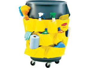 【レビュー投稿で100円OFFクーポン】送料無料【お取り寄せ】ラバーメイド ラウンドブルートコンテナ用キャディーバッグ イエロー 264204 分別タイプ ゴミ箱 ゴミ袋 清掃