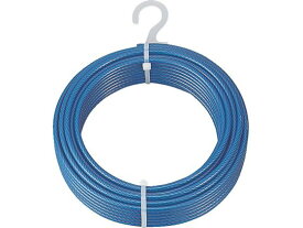 【お取り寄せ】TRUSCO メッキ付ワイヤロープ PVC被覆タイプ 2(3)mm×200m チェーン ワイヤー 接合金物 土木 建築資材