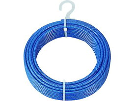 【お取り寄せ】TRUSCO メッキ付ワイヤロープ PVC被覆タイプ 4(6)mm×20m チェーン ワイヤー 接合金物 土木 建築資材