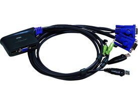 【お取り寄せ】ATEN KVMスイッチ 2ポート/USB/ ケーブル一体型 CS62US 切替機 ネットワーク機器 PC周辺機器