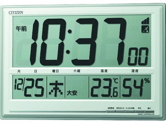楽天市場】【お取り寄せ】シチズン 電波 掛置き時計 温湿度計付