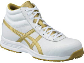 【お取り寄せ】アシックス ウィンジョブ 71S ホワイト×ゴールド 27.0cm 安全靴 作業靴 安全保護具 作業
