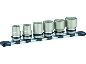 【レビュー投稿で100円OFFクーポン】【お取り寄せ】TONE インパクト用ソケットセット(ホルダー付) 6pcs HNV406S ソケット ソケットレンチ 作業用品 工具