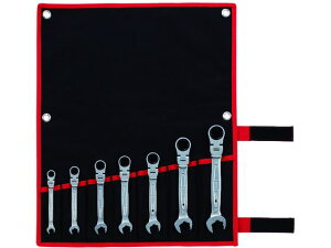 【レビュー投稿で100円OFFクーポン】【お取り寄せ】TONE 首振クイックラチェットめがねレンチセット RMFQ700 ラチェットレンチ レンチ スパナ プーラー 作業用品 工具