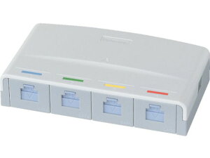 【レビュー投稿で100円OFFクーポン】【お取り寄せ】ぐっとすシリーズ情報モジュラジャック CAT5E 露出4コ口 モジュラーケーブル PC用ケーブル ケーブル 電源タップ 配線パーツ 家電