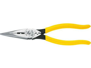 【レビュー投稿で100円OFFクーポン】【お取り寄せ】KLEIN 強力型ロングノーズプライヤー サイドカット 220mm 皮むき・圧着機能付 D203-8NCR ラジオペンチ ペンチ ニッパ プライヤー 作業用品 工具