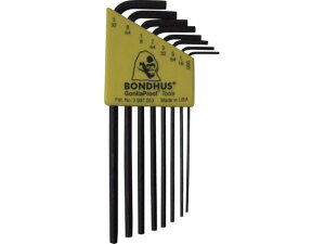 【レビュー投稿で100円OFFクーポン】【お取り寄せ】ボンダス 六角L-レンチ ロング インチ セット8本組(0.050-5/32) HLX8 六角棒レンチ ドライバー 作業用品 工具