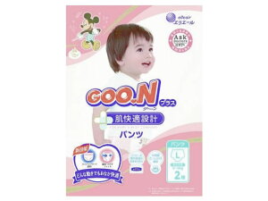 【レビュー投稿で100円OFFクーポン】大王製紙 グーンプラス 肌快適設計 パンツ Lサイズ 2枚入 おむつ オムツ おしりふき ベビーケア