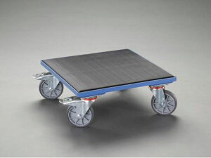 【レビュー投稿で100円OFFクーポン】送料無料【お取り寄せ】エスコ ドーリー 木製 ゴム張 400kg 500×500mm EA520AD-15 平台車 台車 カートラック 作業