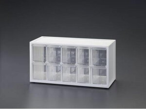 【レビュー投稿で100円OFFクーポン】【お取り寄せ】エスコ 卓上キャビネット 378×154×189mm 5列2段 EA954ES-104 小物入れ デスクトップ収納 デスク周り 文具