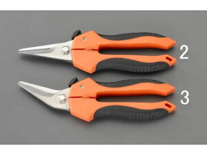 【レビュー投稿で100円OFFクーポン】【お取り寄せ】エスコ はさみ 万能 ギザ刃 アングル ステンレス製 190mm ハサミ カッター 板金用工具 作業用品 工具