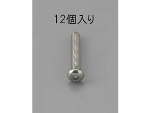 【レビュー投稿で100円OFFクーポン】【お取り寄せ】エスコ 六角穴付鍋頭ボルト ステンレス製 12本 M6×10mm ネジ関連 筐体 機構部材 金物