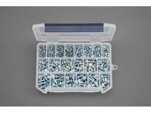 【レビュー投稿で100円OFFクーポン】【お取り寄せ】エスコ トラス頭小ねじセット ユニクロメッキ M2-M6 EA949AF-93 ネジ関連 筐体 機構部材 金物