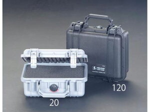 【レビュー投稿で100円OFFクーポン】【お取り寄せ】エスコ 万能防水ケース 黒 235×181×105mm(内寸) EA657-120 ツールボックス ツールバック 保管 作業