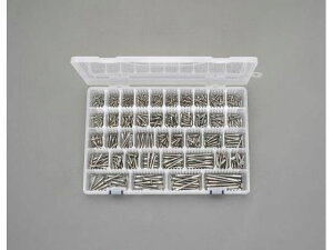 【レビュー投稿で100円OFFクーポン】【お取り寄せ】エスコ 皿頭木ねじセット ステンレス製 2.1-5.1mm EA949ED-5 ネジ関連 筐体 機構部材 金物