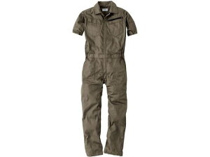 【レビュー投稿で100円OFFクーポン】【お取り寄せ】CUC コスパヘリンボーン半袖ツナギ カーキ LL 9213-08-LL つなぎ 春夏 作業服 ユニフォーム