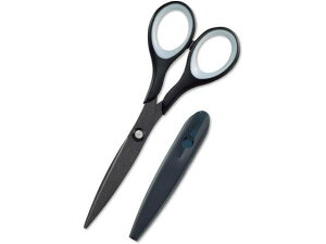 【レビュー投稿で100円OFFクーポン】プラス はさみ フィットカットカーブ スリムスタイル ブラック SC-160SF はさみ 切る 文具 事務