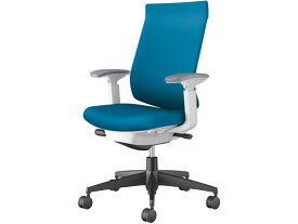 【マラソン限定★2000円クーポン&ポイント2倍】【メーカー直送】コクヨ ウィザード4 ハイバック ホワイトシェル 黒脚可動肘 ターコイズ(U)【代引不可】【組立・設置・送料無料】肘付き 可動肘タイプ 布張りチェア オフィスチェア オフィス家具