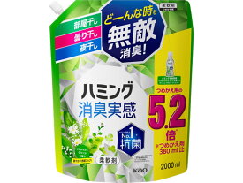 【ポイント2倍★22日20:00〜27日9:59迄】 KAO ハミング消臭実感 リフレッシュグリーンの香り 詰替スパウト 2.0L 柔軟剤 衣料用洗剤 洗剤 清掃