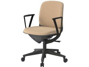 【ポイント10%バック★31日9:59迄】【メーカー直送】イトーキ トルテU ローバック肘付 レザー ナイロン 黒×フラックスベージュ【代引不可】肘付き 固定肘タイプ レザーチェア オフィスチェ