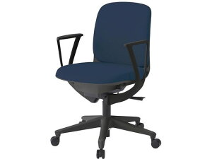 【レビュー投稿で100円OFFクーポン】【メーカー直送】イトーキ トルテU ローバック肘付 PV張地 ウレタン 黒×ネイビーブルー【代引不可】肘付き 固定肘タイプ 布張りチェア オフィスチェア