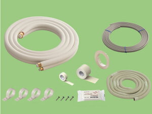 【レビュー投稿で100円OFFクーポン】送料無料【お取り寄せ】関東器材 配管セット 2分3分 電線部品入 6m 4巻 6P-203SP エアコン部材 水道 空調配管用工具 作業用品 工具