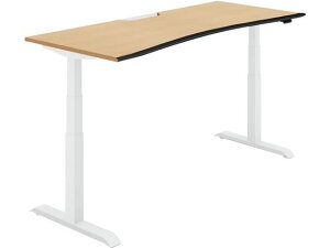 【レビュー投稿で100円OFFクーポン】【メーカー直送】コクヨ シークエンス ウイング机ソフト レバーW1800 ナチュラルオーク W【代引不可】【組立・設置・送料無料】電動昇降デスク スタンデ