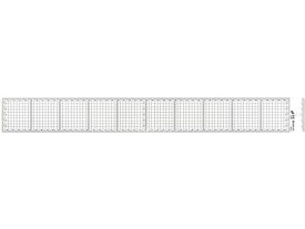 【お取り寄せ】新潟精機 アクリル方眼定規 快段目盛 50cm AGS-50KD 直尺 曲尺 角度計 測定 作業