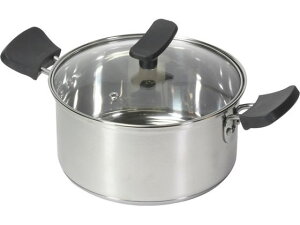 【レビュー投稿で100円OFFクーポン】【お取り寄せ】パール金属 chiiino ステンレス3層底ガラス蓋付両手鍋 φ18cm 両手鍋 外輪鍋 円付鍋 片手鍋 鍋 フライパン 厨房 キッチン