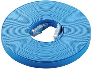 【レビュー投稿で100円OFFクーポン】【お取り寄せ】エレコム Cat5e準拠LANケーブル(フラット)20m ブルー LD-CTFS BU20 LANケーブルカテゴリー5E LANケーブル ケーブル 電源タップ 配線パーツ 家電