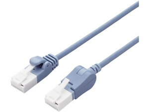 【レビュー投稿で100円OFFクーポン】【お取り寄せ】エレコム Cat6A準拠LANケーブル 3m 片側垂直スイング ブルー LANケーブルカテゴリー6E LANケーブル ケーブル 電源タップ 配線パーツ 家電