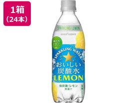 ポッカサッポロ おいしい炭酸水レモン 500ml×24本 発泡水 炭酸水 ミネラルウォーター