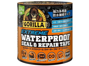 【レビュー投稿で100円OFFクーポン】【お取り寄せ】呉工業 強力補修テープ ゴリラテープ エクストリーム ウォータープルーフ 黒 補修テープ シーリングテープ 粘着テープ 梱包