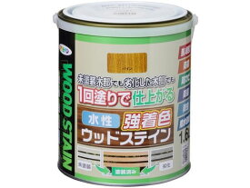 【お取り寄せ】アサヒペン 水性強着色ウッドステイン 1.6L パイン 塗料 塗装 養生 内装 土木 建築資材