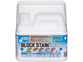 【お取り寄せ】アサヒペン 水性ブロックステイン 0.5L トロピカルグリーン 塗料 塗装 養生 内装 土木 建築資材