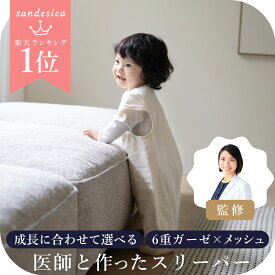 医師とつくった スリーパー 日本製 ベビー 6重ガーゼ 中綿入り【医師監修】背中 メッシュ【サンデシカ公式】ベビー 新生児 キッズ 赤ちゃん ガーゼ 洗濯機 洗える 綿100% 一年中使える 春 夏 秋 冬 P25