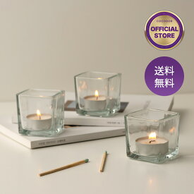 【公式】cocodor ココドール 「キャンドルホルダー スクエア型 3個セット」おしゃれ ディフューザー 芳香剤 韓国インテリア アロマキャンドル プレゼント インテリア 新生活 おうち おうち時間 母の日【送料無料】