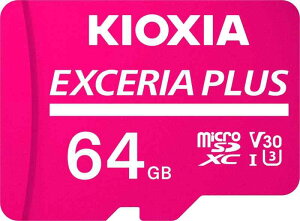 KIOXIA(�L�I�N�V�A) �����Ń����� microSD 64GB EXCERIA PLUS UHS-I U3 V30 Class10 Nintendo Switch����m�F�� microSDXC �ő�Ǐo100MB/s �ő发��60MB/s 4K�Ή�
