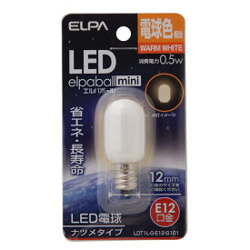 エルパ (ELPA) LEDナツメ形 LED電球 照明 E12 100V 0.5W 電球色 屋内用 LDT1L-G-E12-G101
