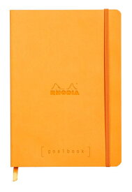ロディア ノート Rhodiarama ゴールブック A5 ドット方眼罫 240ページ イタリア製合皮カバー オレンジ cf117755