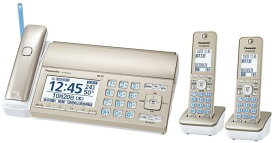 パナソニック デジタルコードレスFAX 子機2台付き 迷惑電話相談機能搭載 「温度・湿度アラーム」搭載 見てから印刷機能 シャンパンゴールド KX-PD750DW-N